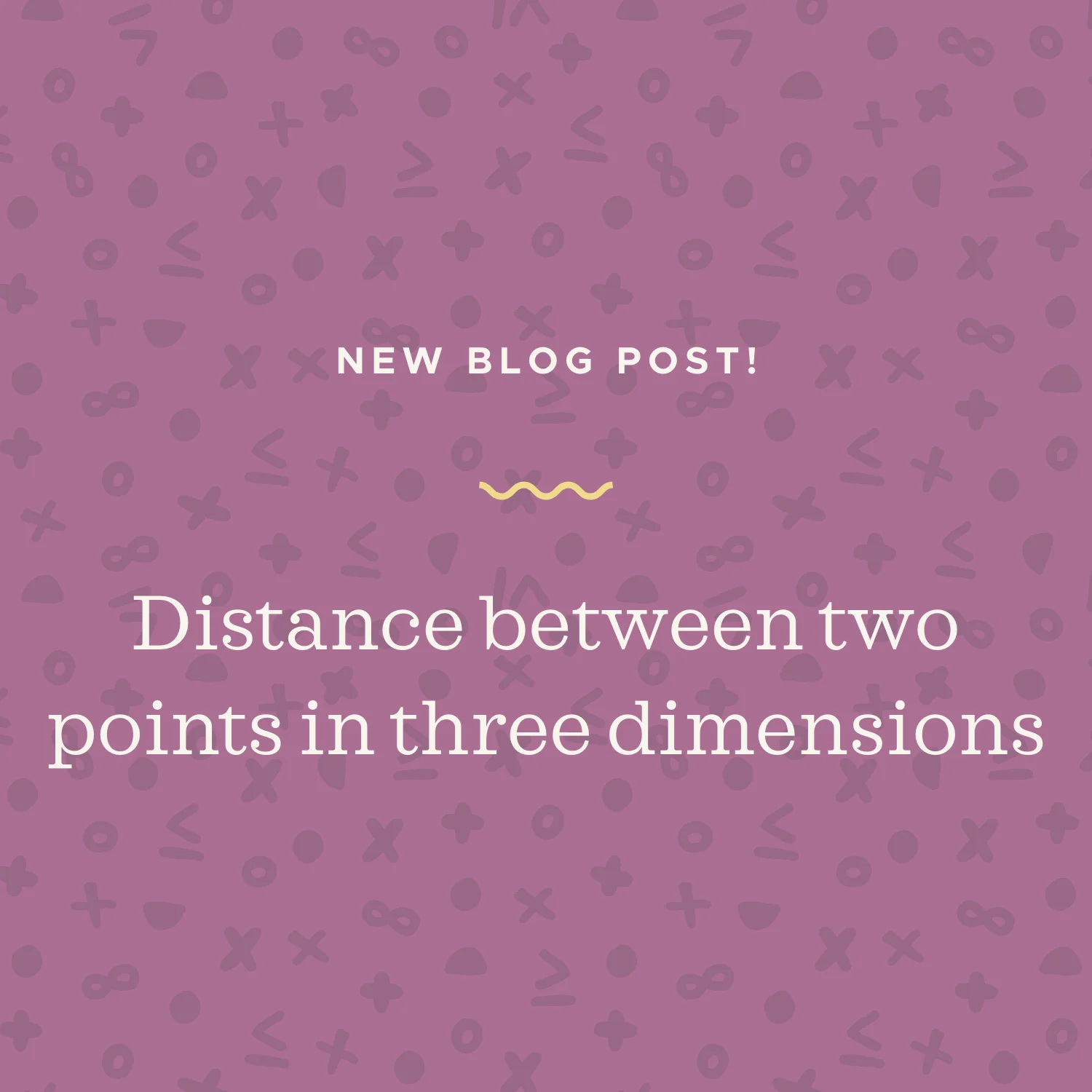 Distance between two points in three dimensions