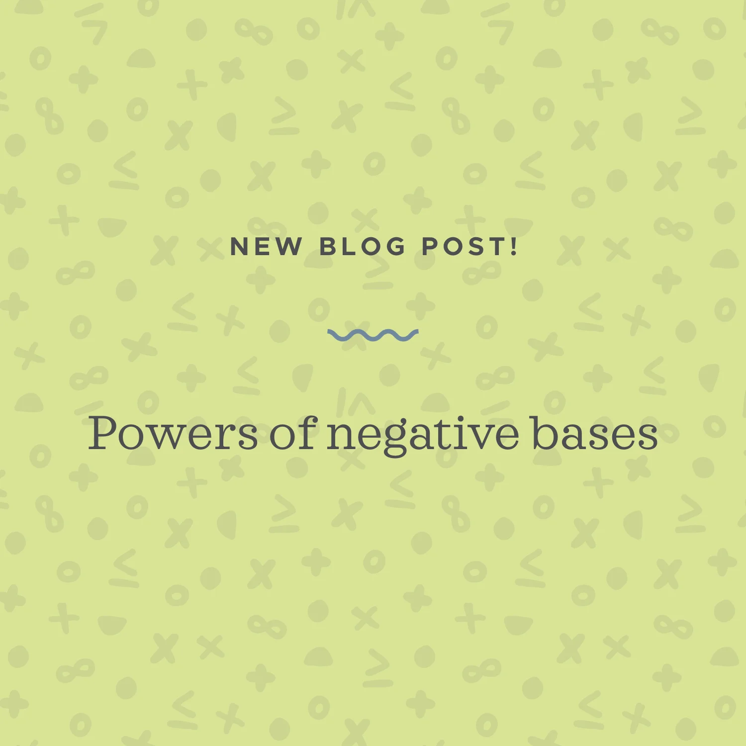 Exponents on negative bases