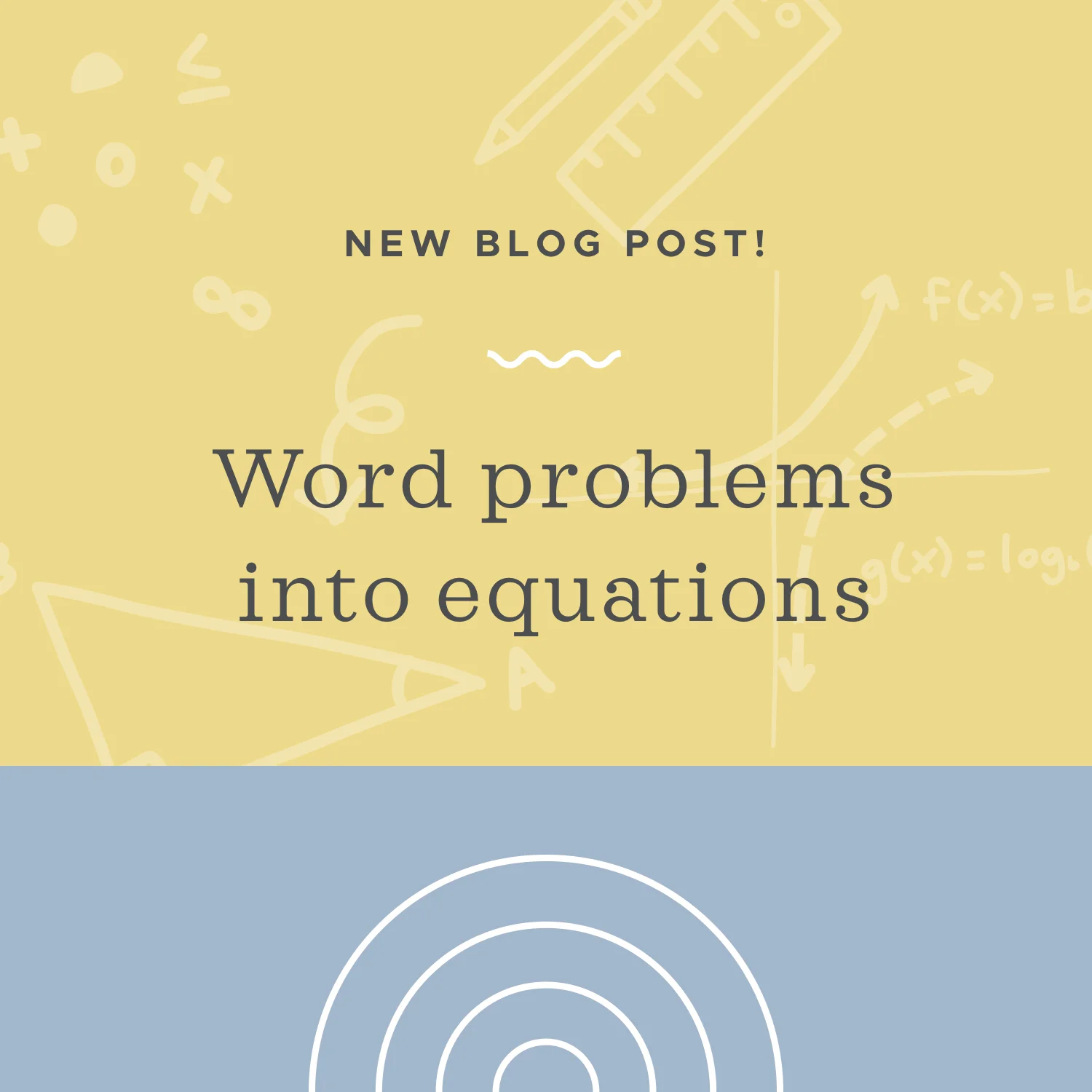 How to write word problems as equations