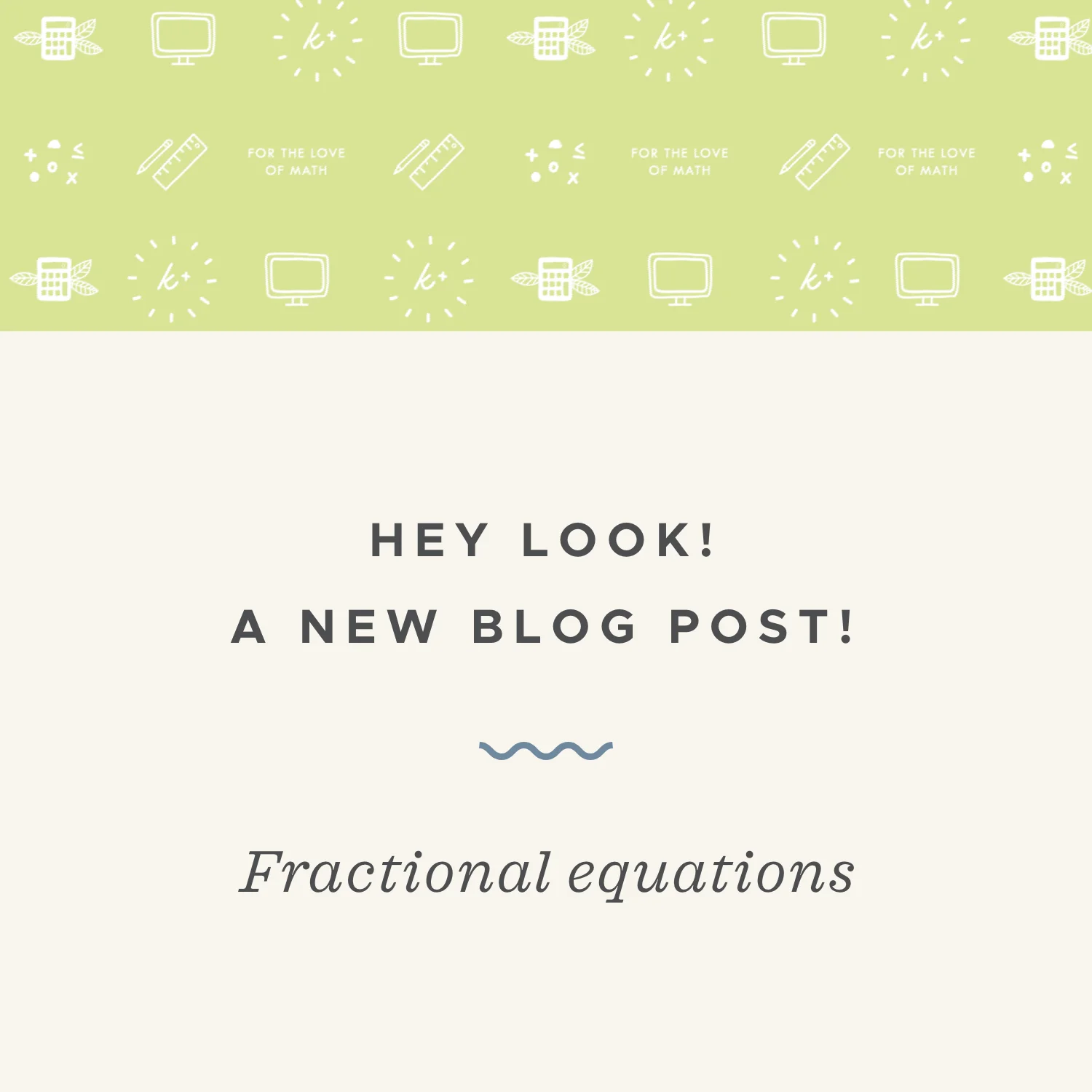 How to solve equations with fractions