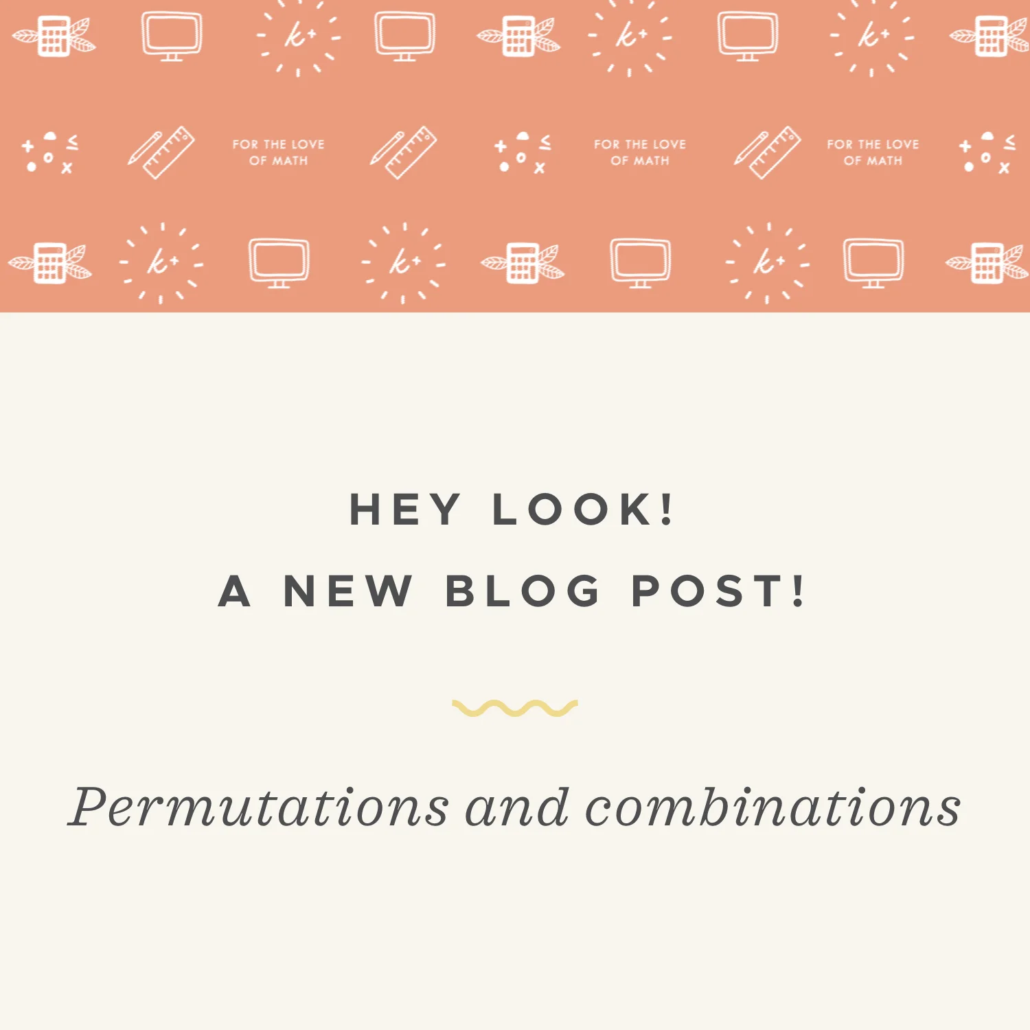 Permutations and combinations