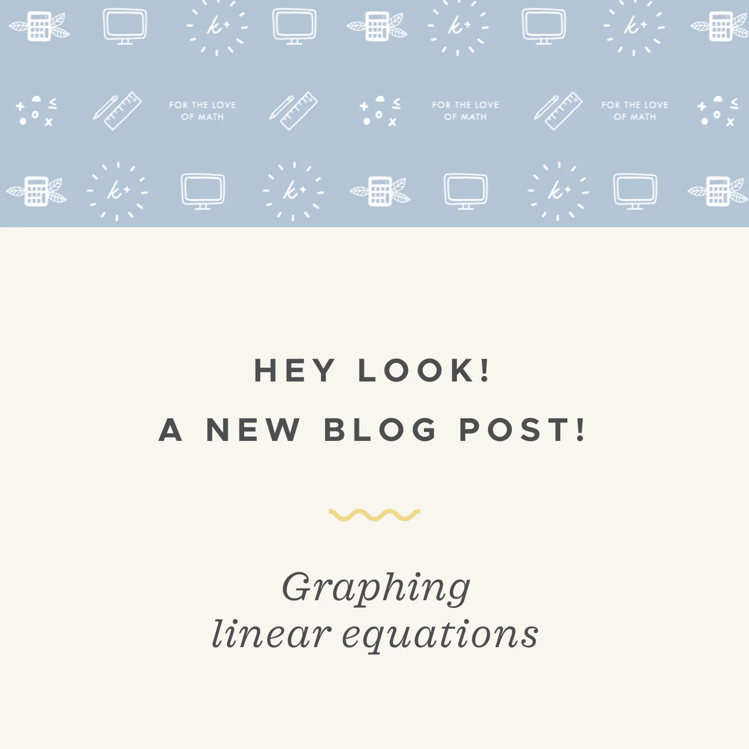 Graphing linear equations