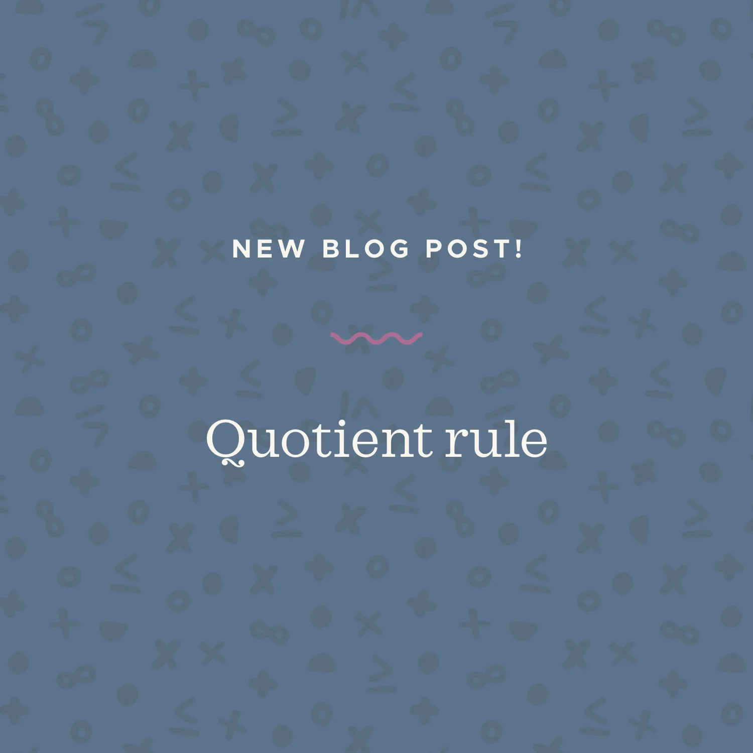 Using the quotient rule to find the derivative