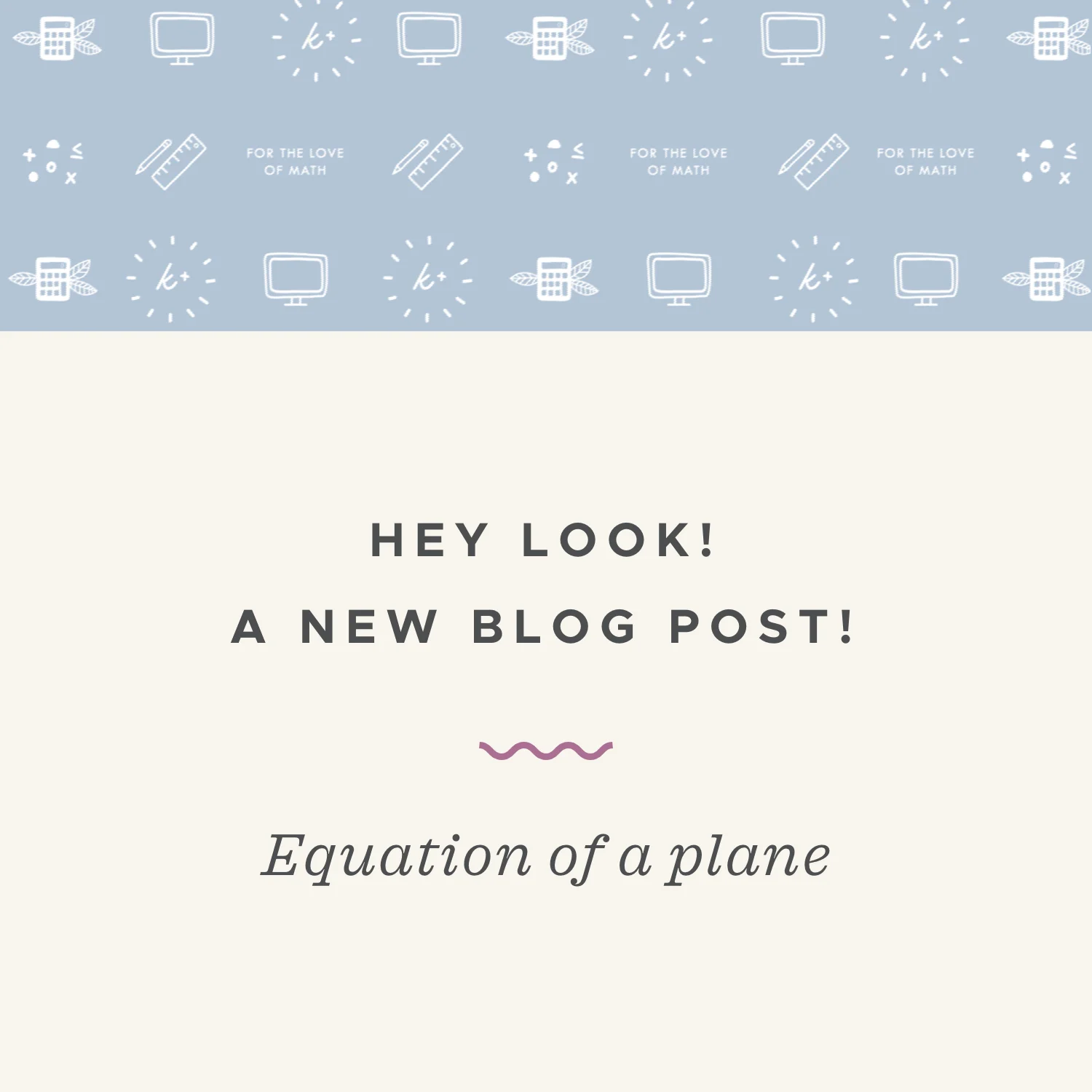 Finding the equation of a plane