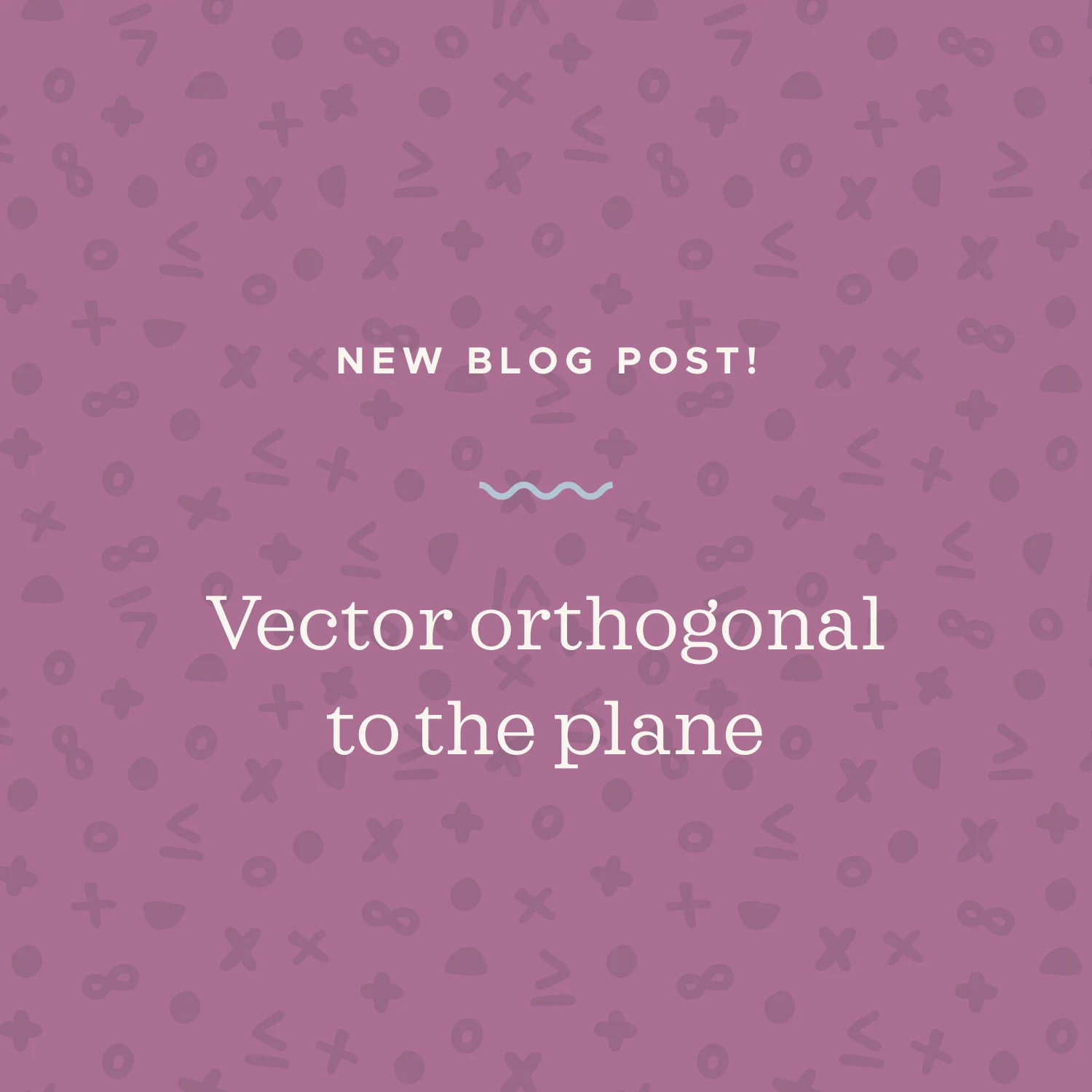 Finding the vector orthogonal to the plane