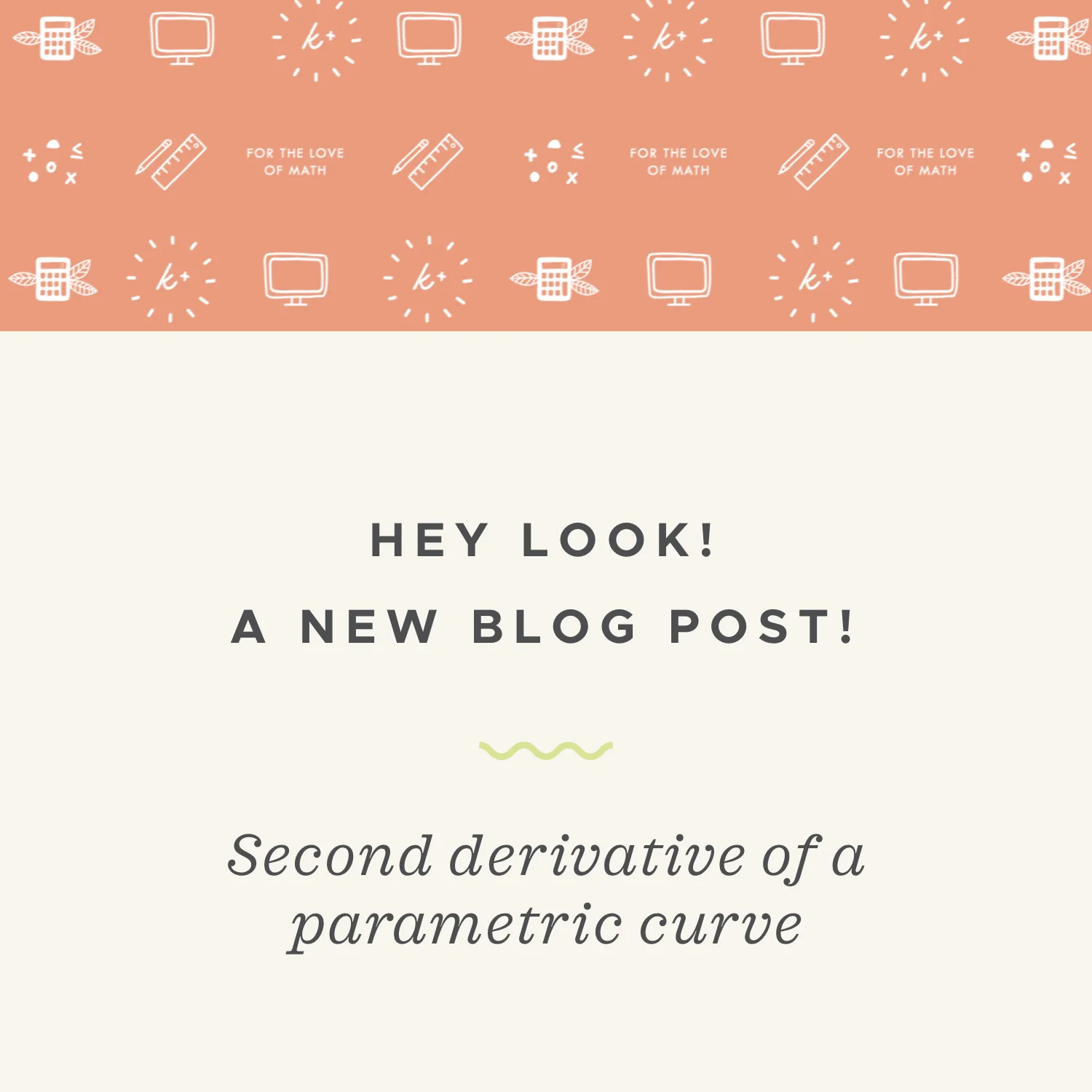 How to find the second derivative of a parametric curve