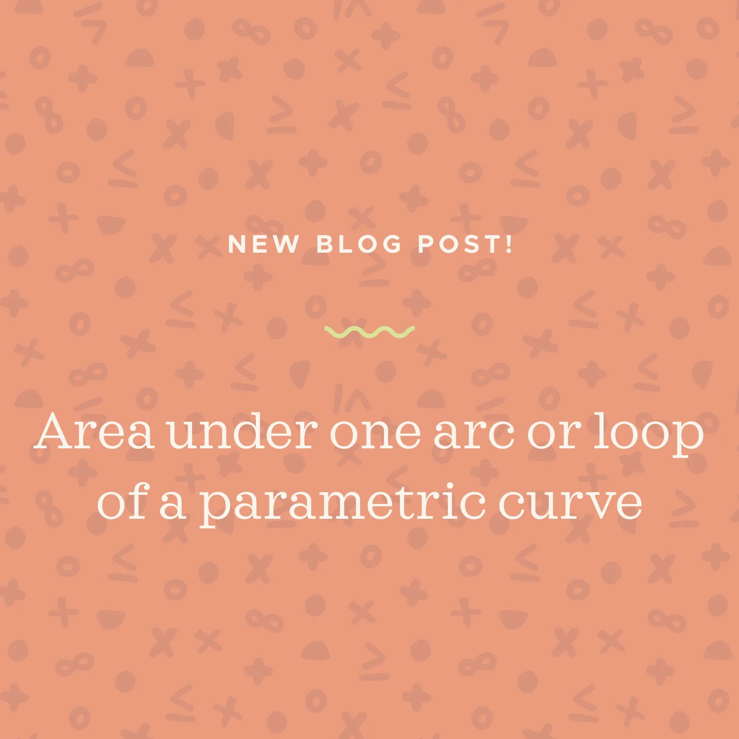 Area under one arc or loop of a parametric curve