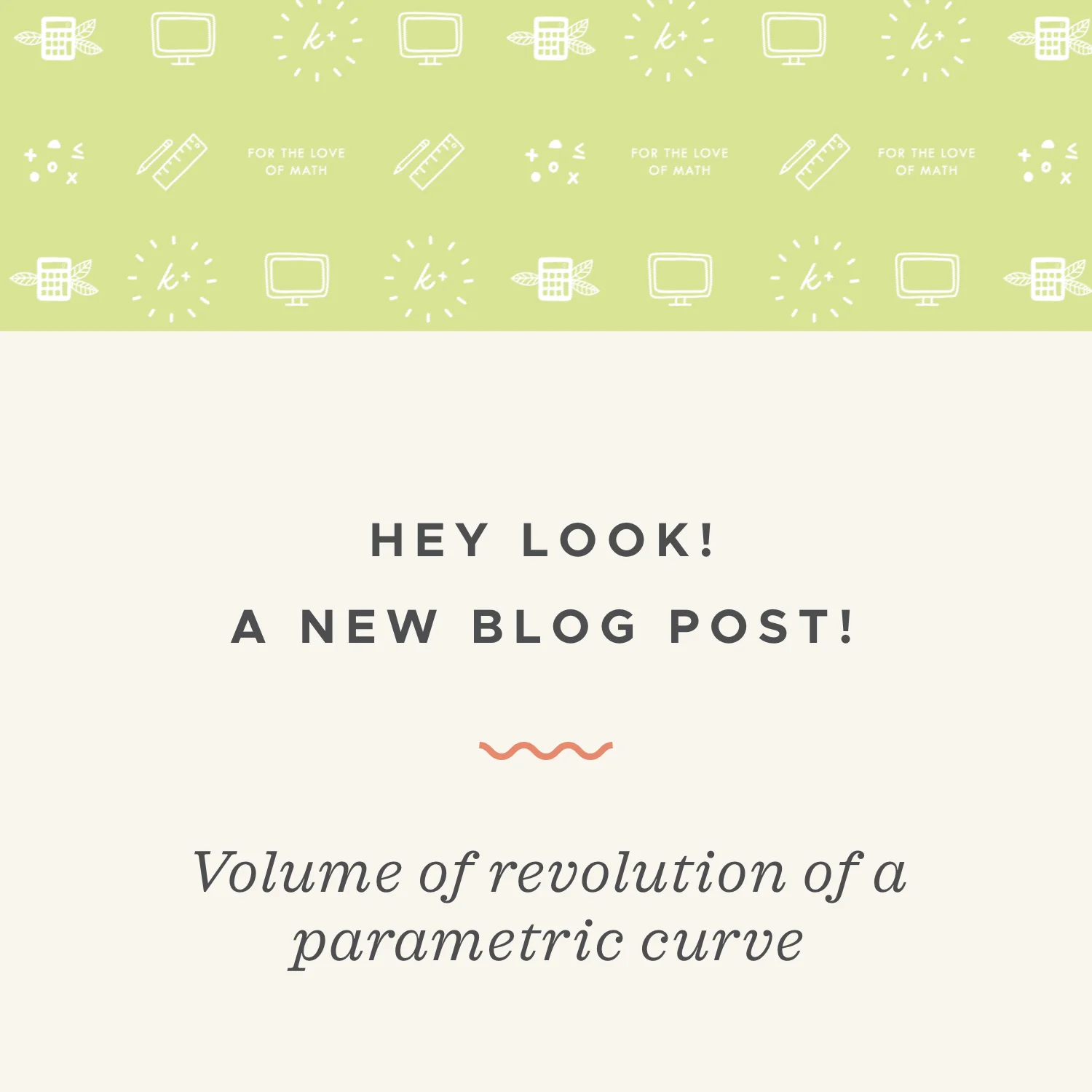 How to find the volume of revolution of a parametric curve