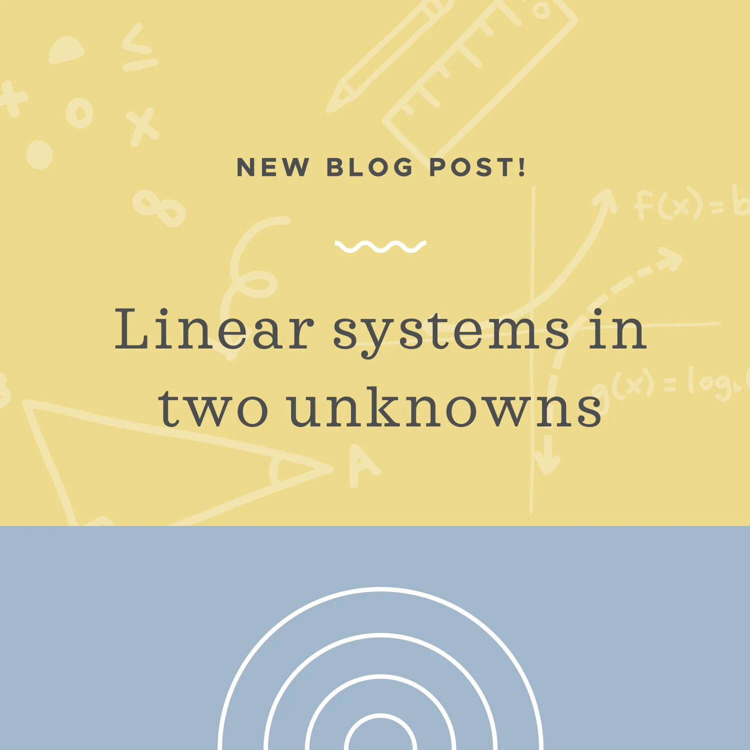 Linear systems in two unknowns