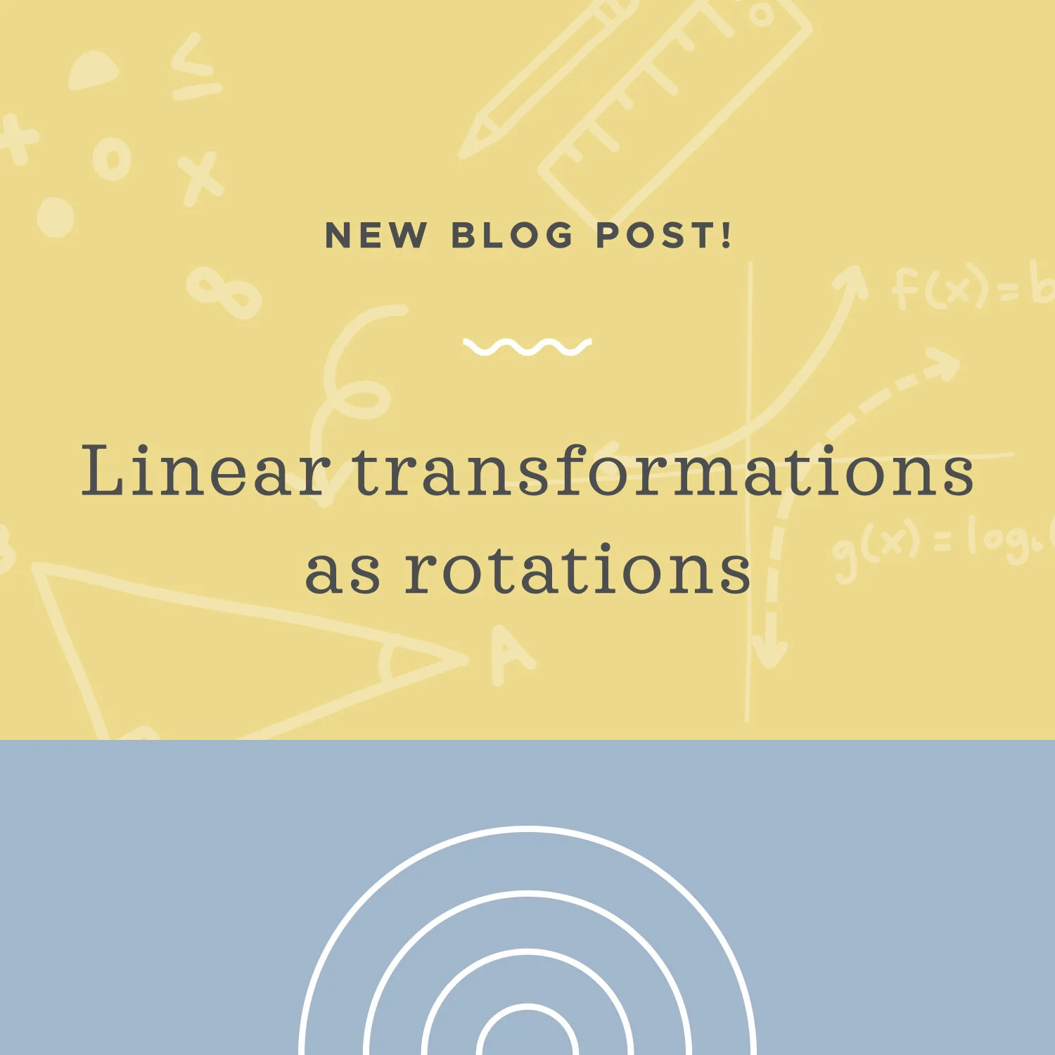 Using a linear transformation to represent a rotation