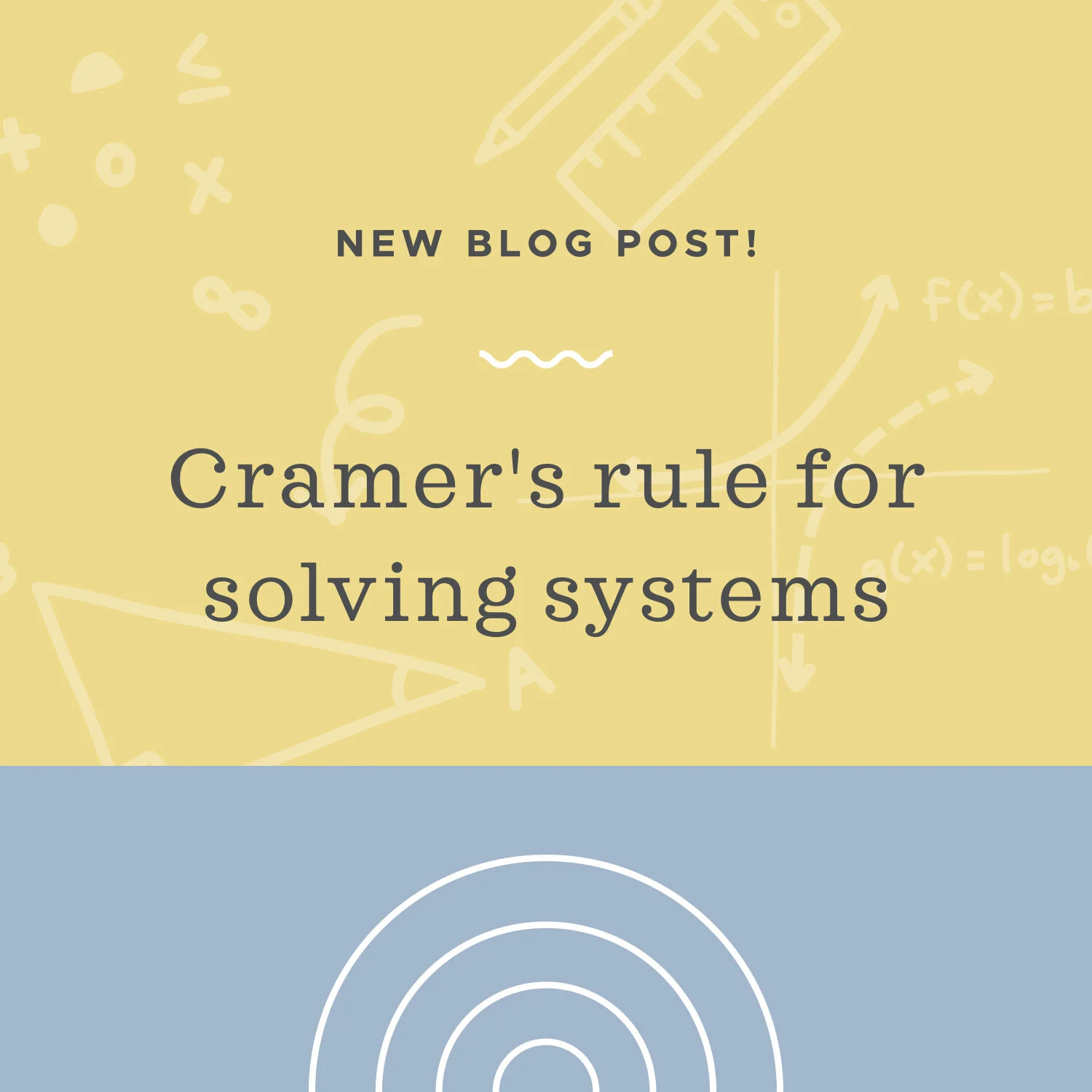 Cramer's rule for solving systems