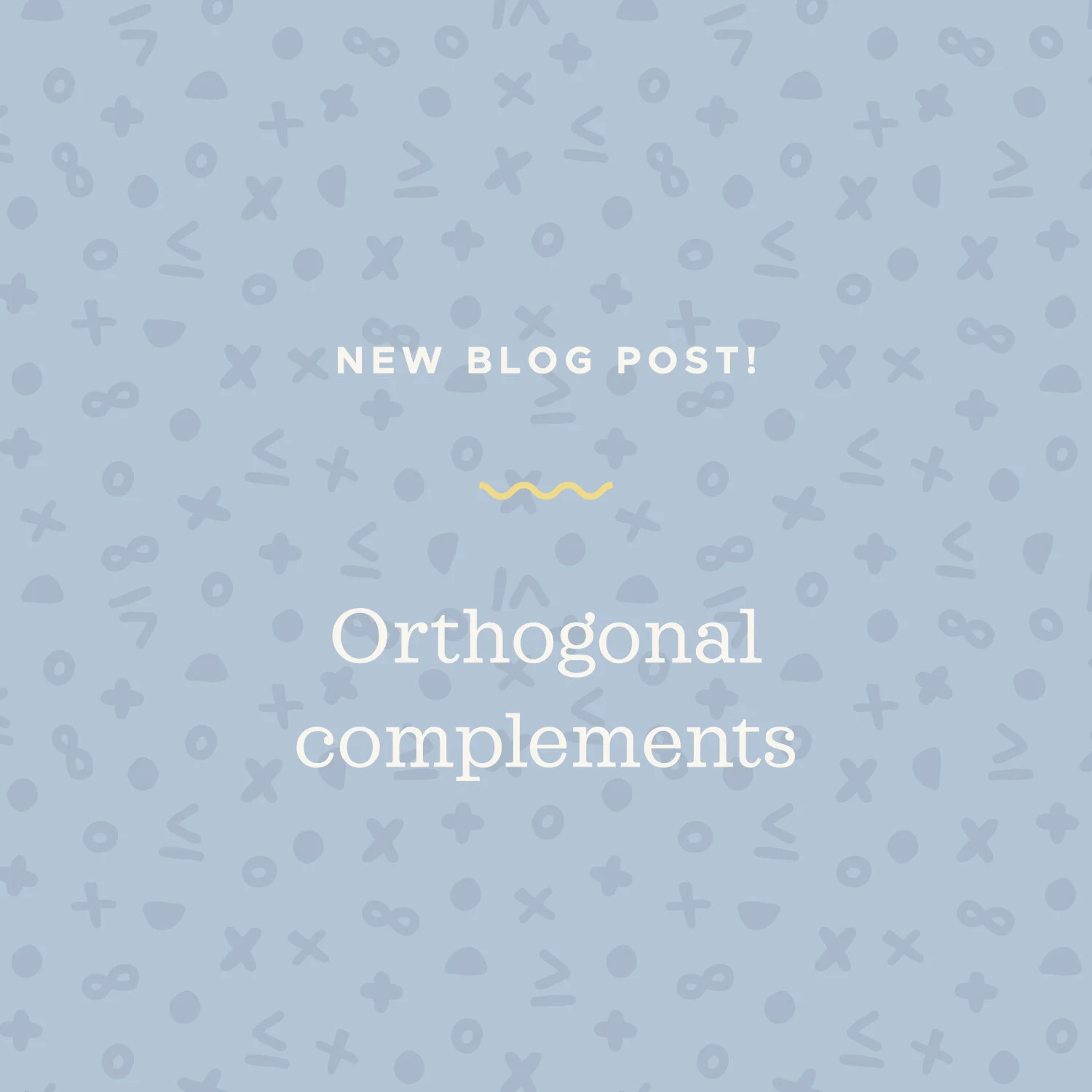 Orthogonal complements of vector subspaces