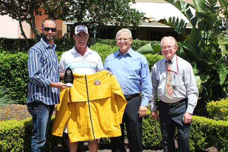 David McClymonds with his managers