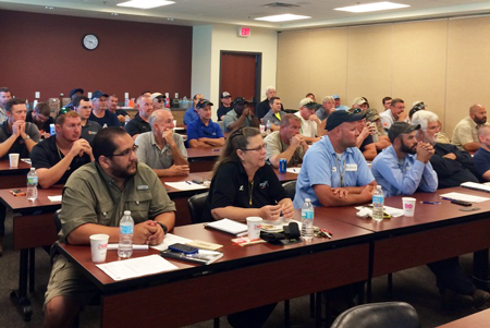 Hillsborough Locate Training class A full house for both sessions in Hillsborough County on April 11, 2016. Classroom learning is the beginning! 