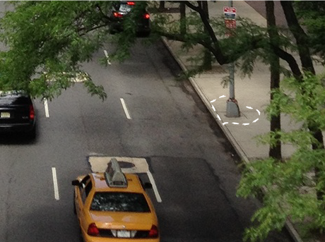 If working in a few small areas along a mile of roadway, white line those areas.