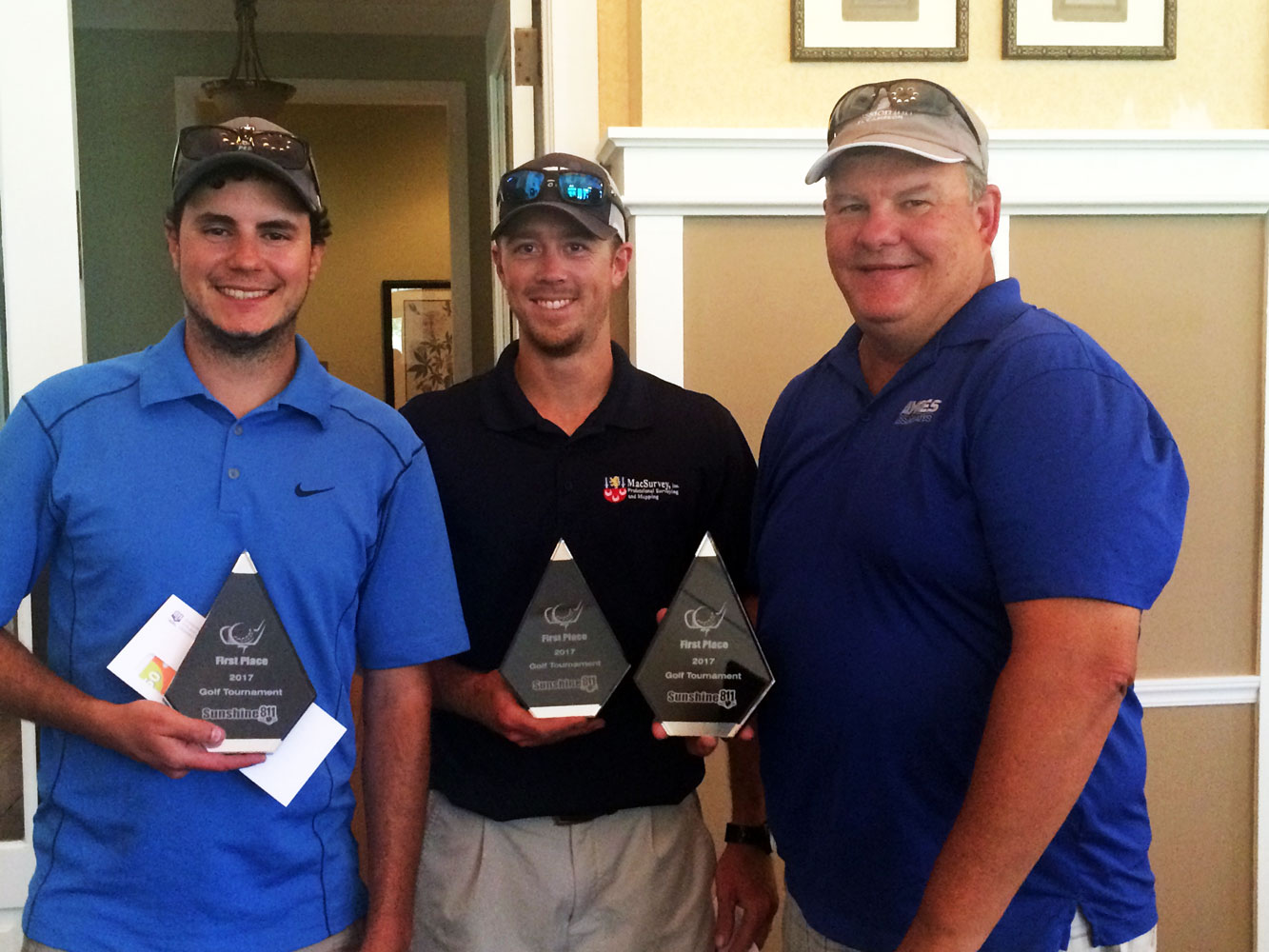 First place goes to the team of MacSurvey's Ryan Case, Matt Simpson and Bill Case with a score of 60.
