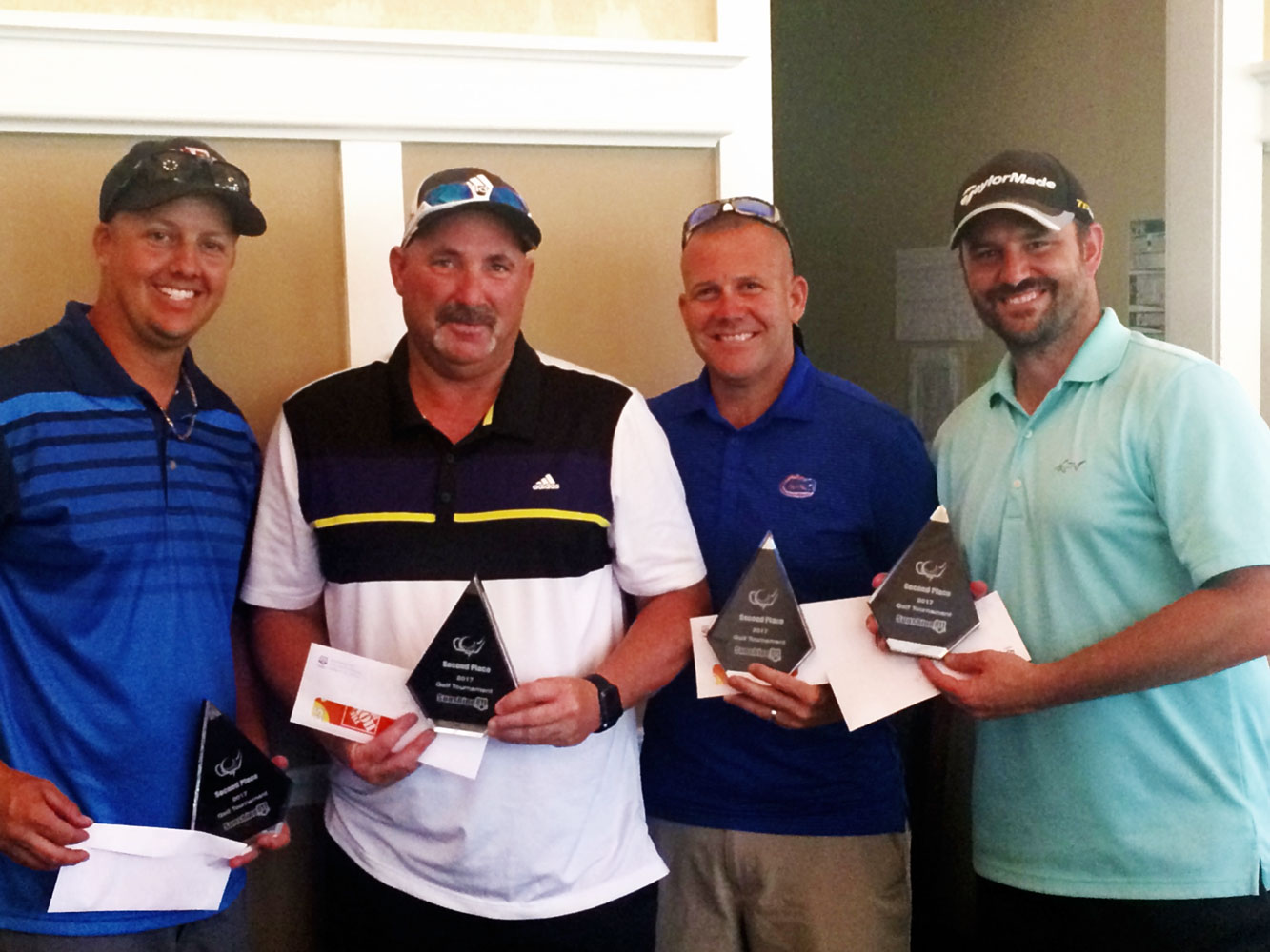 Second place goes to the team of Sanford Firefighters Spencer Green, Dominic Petracca, Greg McGann and Matt Morelli with a score of 61.
