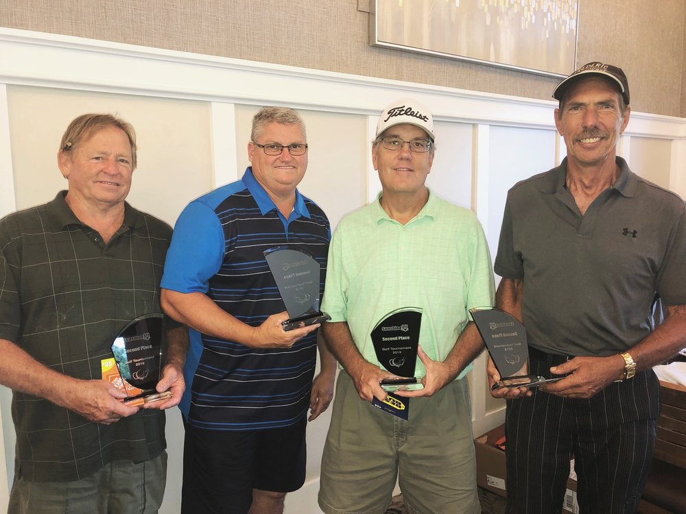 SECOND PLACE: Stan Johnson, Rick Glass, Bill Brown and Mike Bohn.