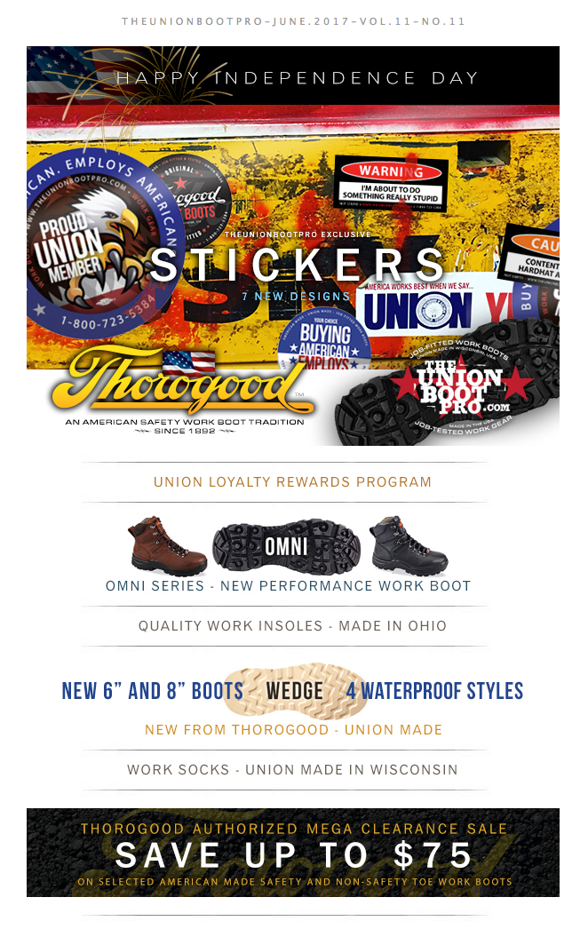 UNION MADE - BUILT IN USA! - Waterproof Wedge Work Boots | TEN NEW STYLES by Thorogood | NEW Hardhat Stickers | FREE SHIPPING