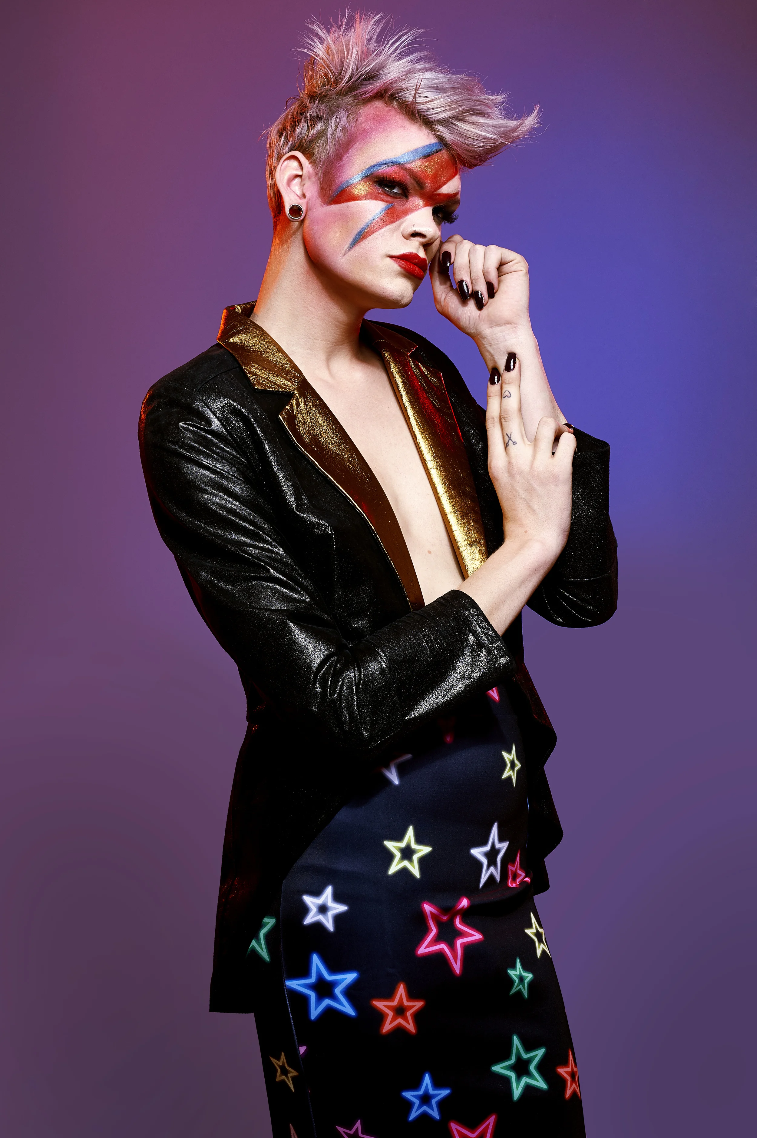 David Bowie Photoshoot Makeup and Hair by Pro Makeup by Natasha