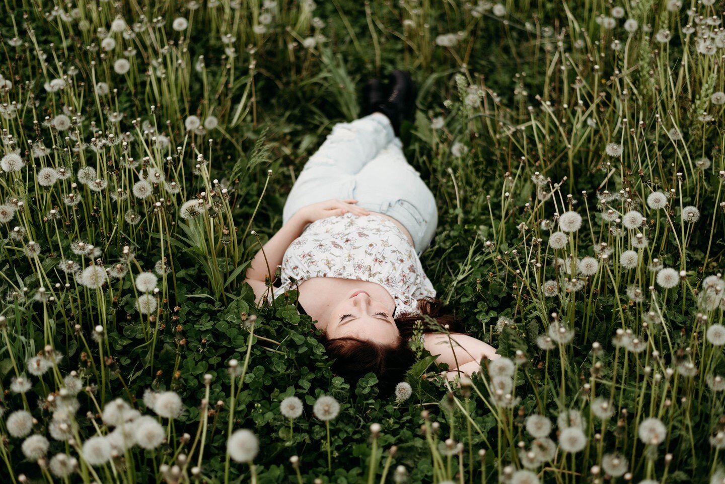 She did look at me like I was a bit insane when I asked her to relax in a field of dead dandelions.