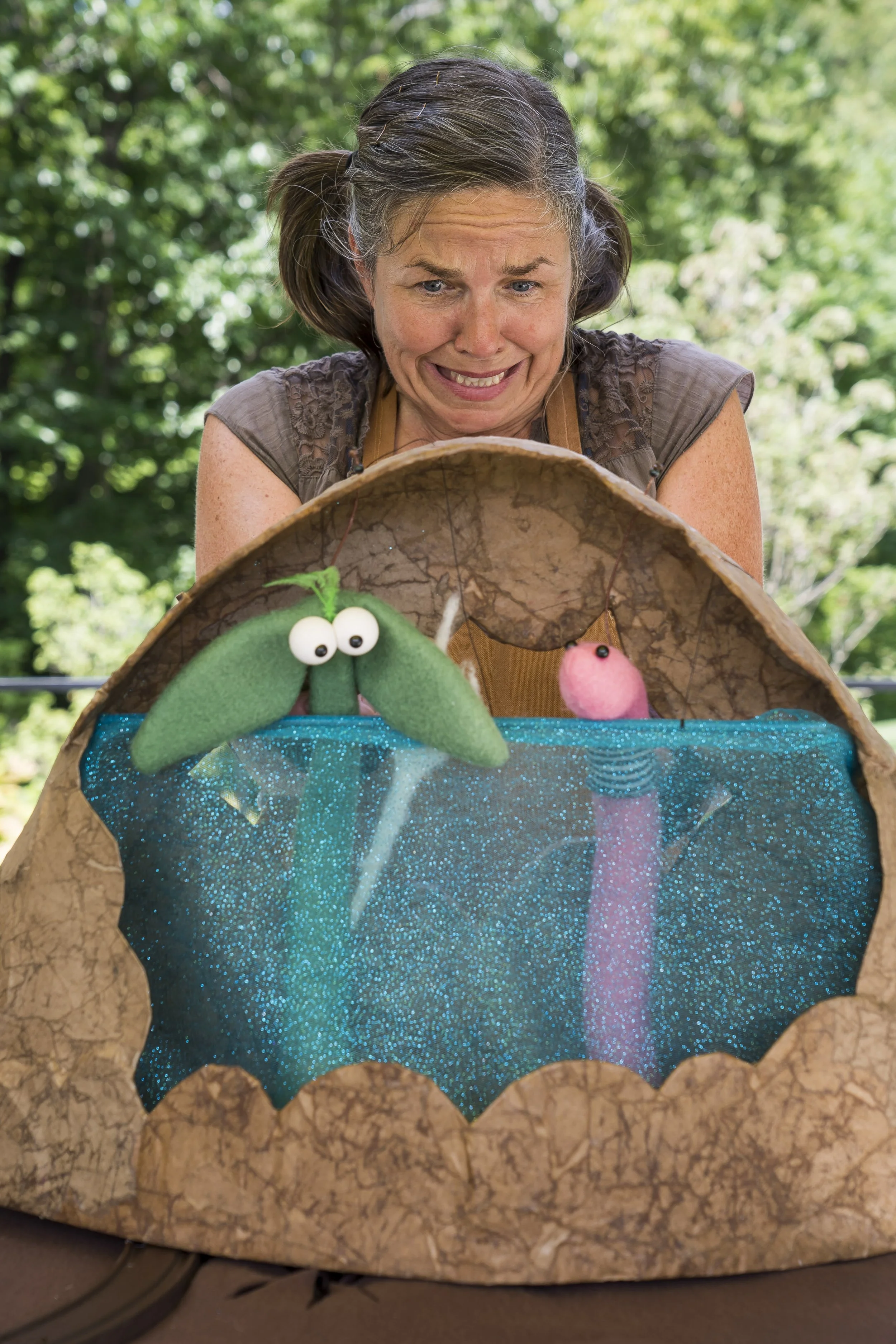 The Doubtful Sprout puppet show at Art Center at Duck Creek