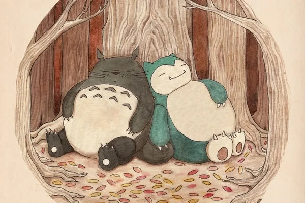 snorlax and totoro napping.jpg