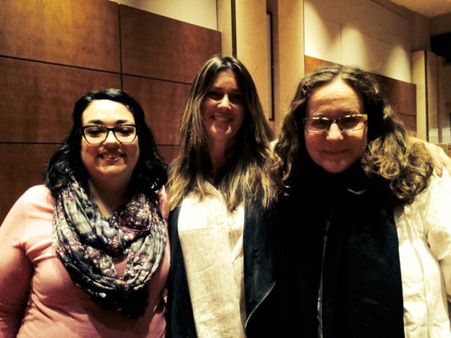 Impact Producer Erin Sorenson (center) with one of the film's subjects, teacher Maria Rivera (left) and director Anne de Mare (right) after the event!