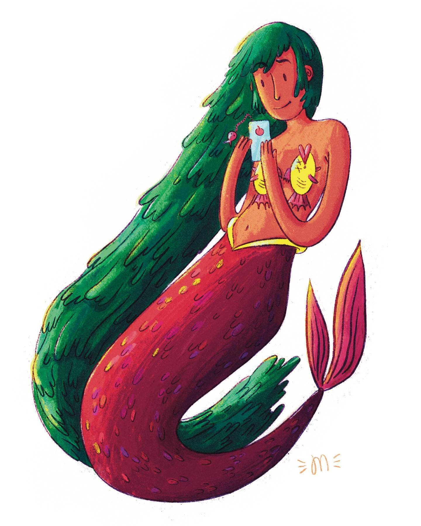 Darn kids and their cellular phones π§‍βοΈππ±
#lateMermay #illustration #mermay #mermay2020 #procreate #digitalart #digitalillustration #darnkidsandtheirphones #ipadpro #mermaid #childrensbookillustration #kidlitart #scbwi #characterdesign #illu