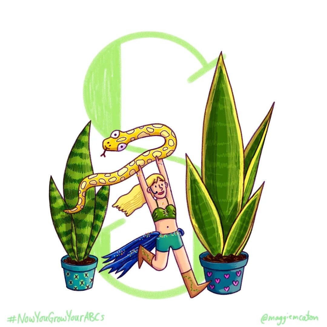 S is for Snake Plant 🪴💫🐍 #NowYouGrowYourABCs

#britneyspears #36days #36days_s #36daysoftype_s #36daysoftype #36days_adobe #36daysoftype09 #alphabet #illo #kitlitart #scbwiillustrators #womenwhodraw #illustration #illustratorsoninstagram #madeinne