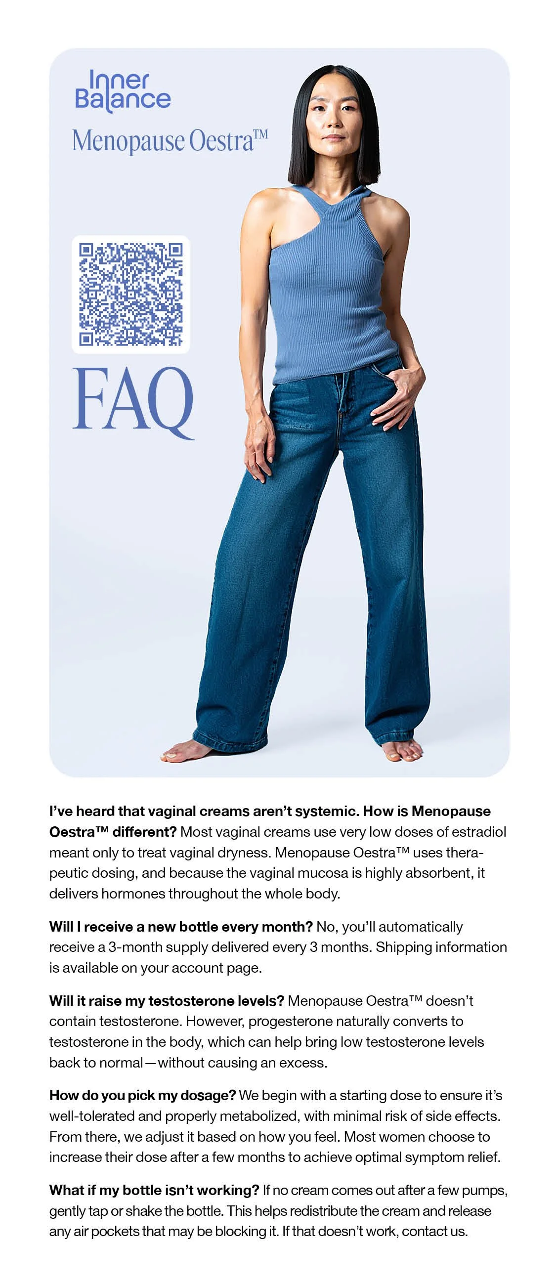 Oestra™ FAQ insert (1/2)