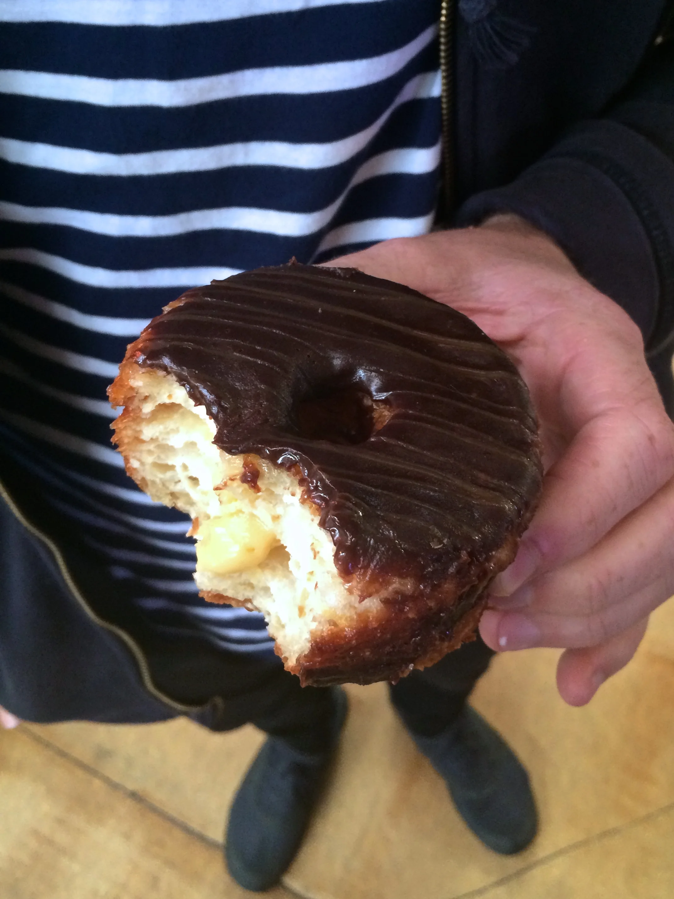Salted caramel and chocolate cronut from Al's Deli.