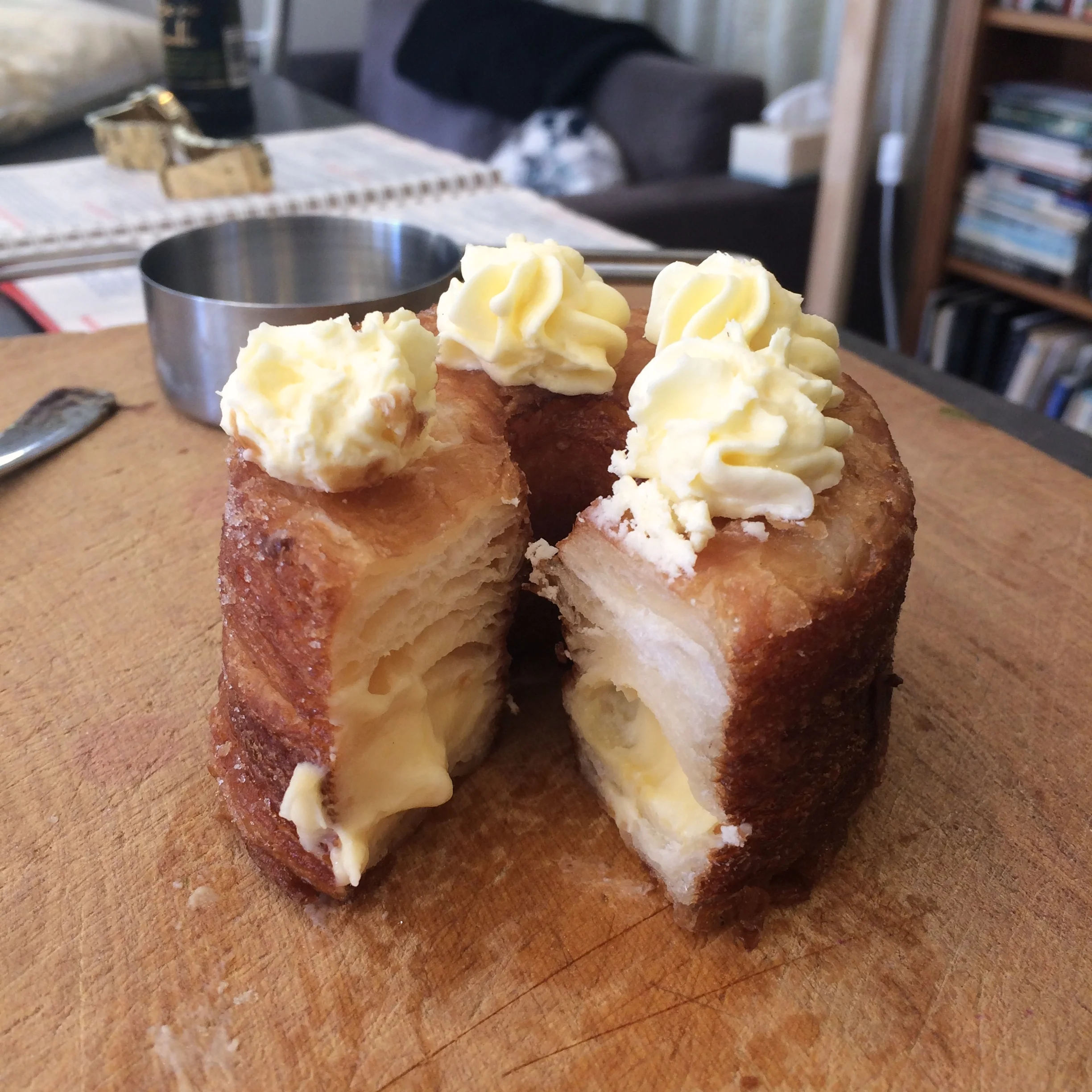 The lemon and cream cheese cronut we bought Mum.