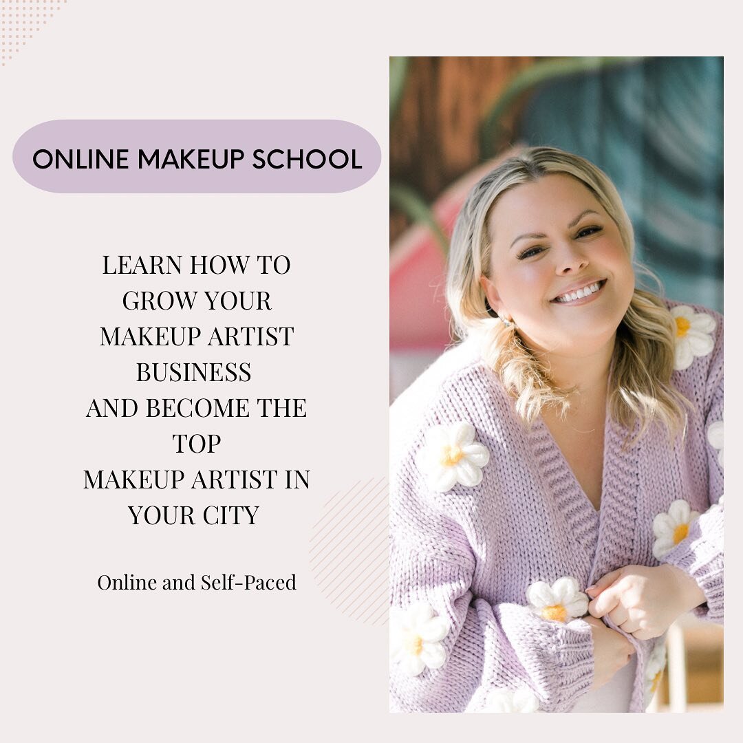 Set yourself up for success! Learn how to grow your business and become the top makeup artist in your city 
I teach you how to do this through social media training, makeup tutorials and new business skills 
Send me a message to sign up!