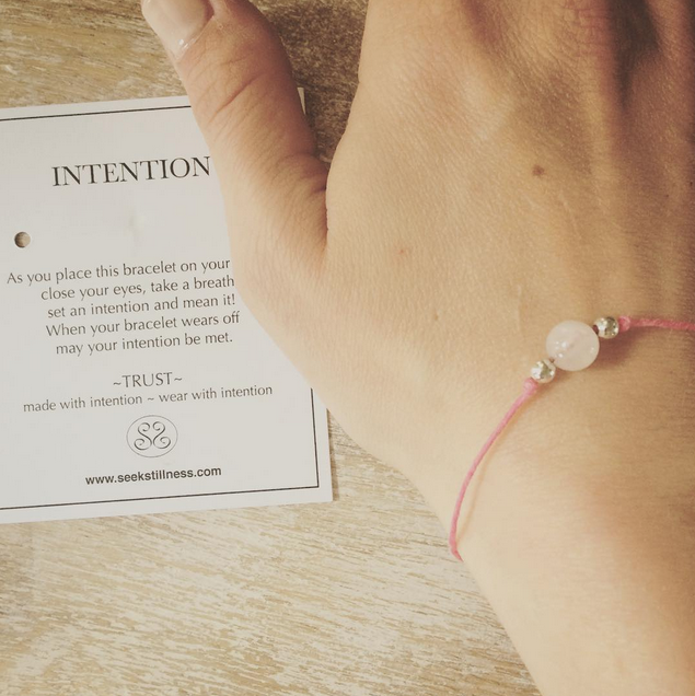 Grab your own intention bracelet at seekstillness.com