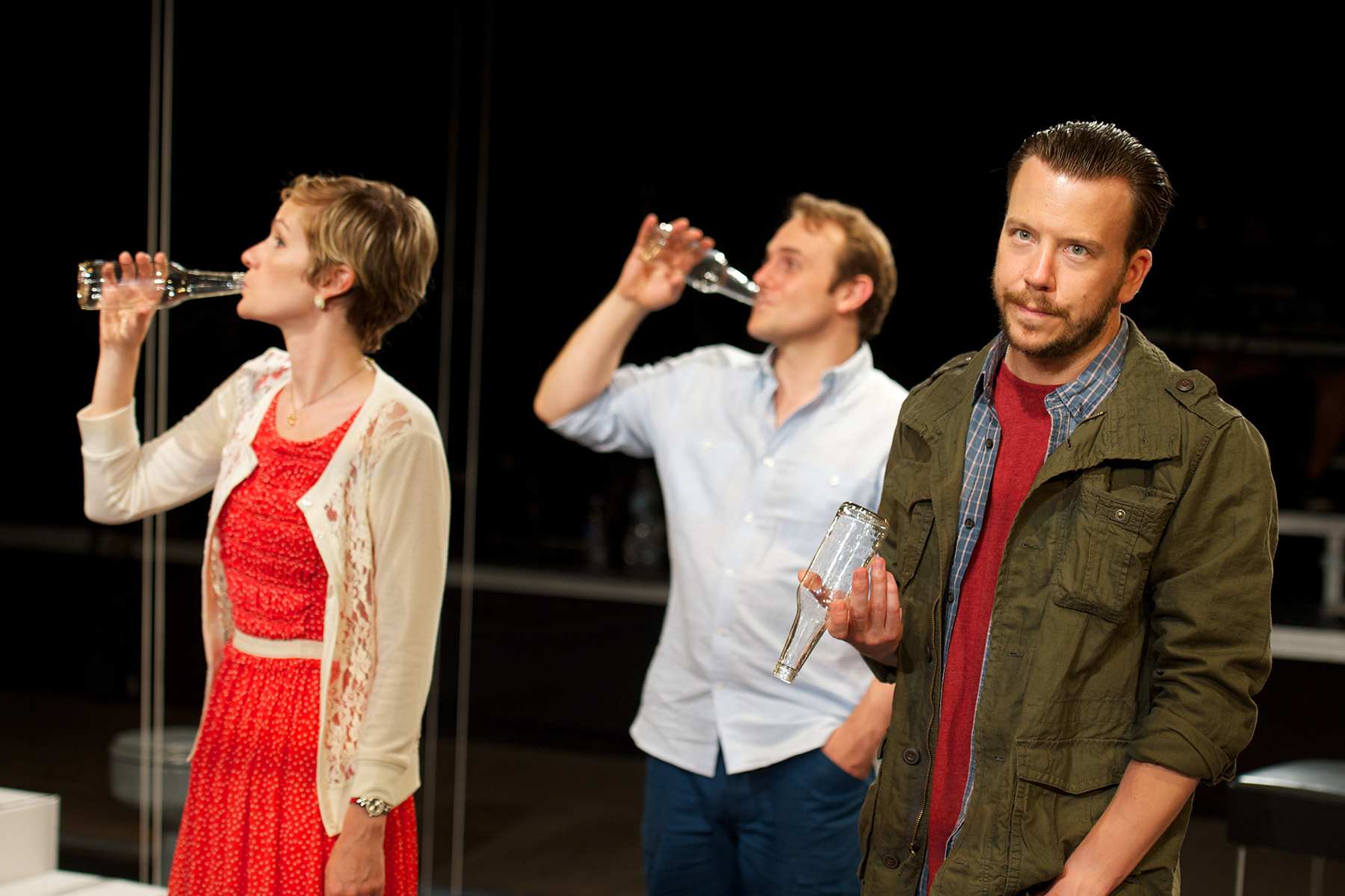 Suzy Jane Hunt, Richard Thieriot, and Eric T. Miller in Julien Schwab's rogerandtom at HERE.
