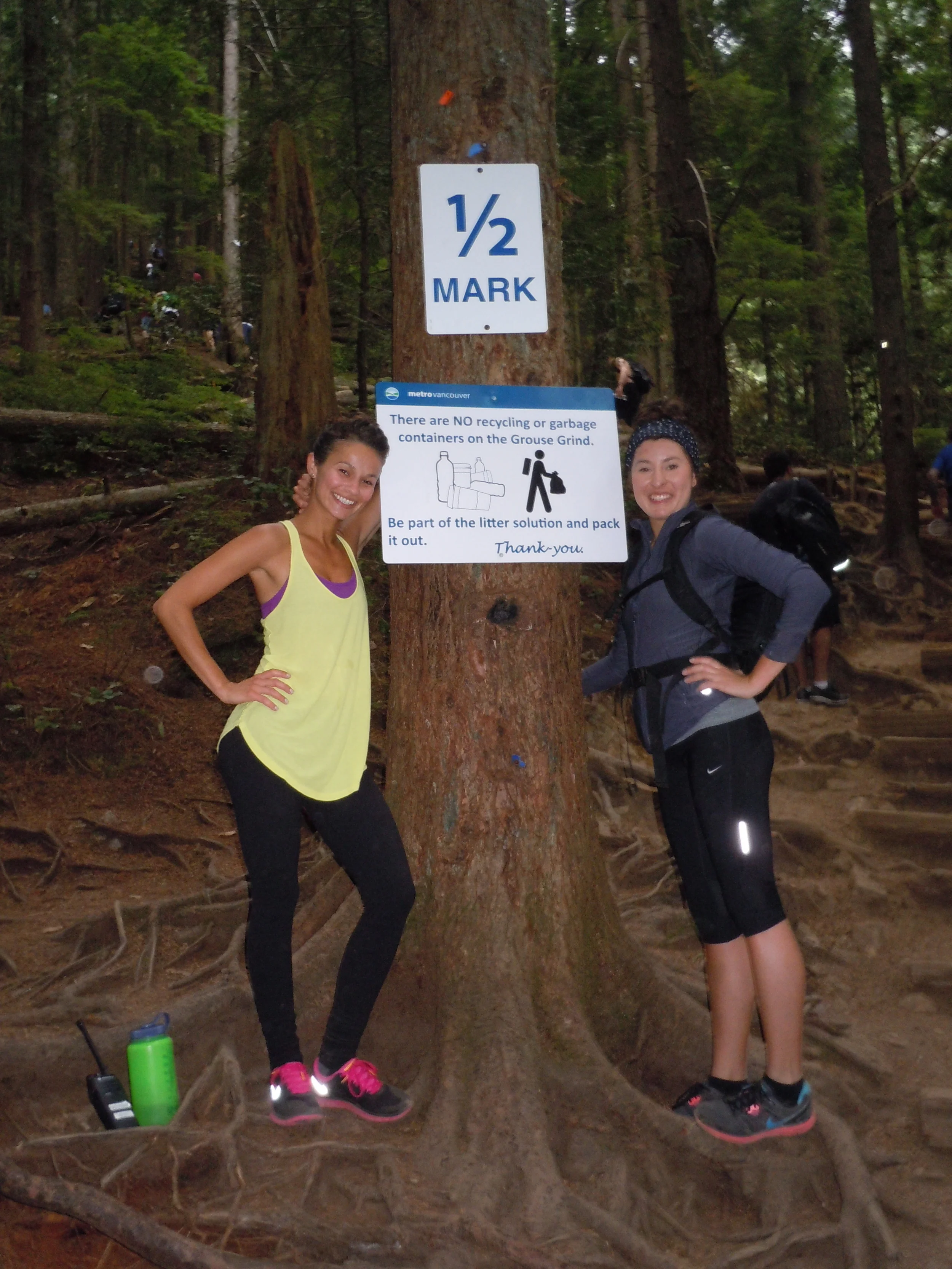 Half way up the Grouse Grind with Mel in Vancouver.