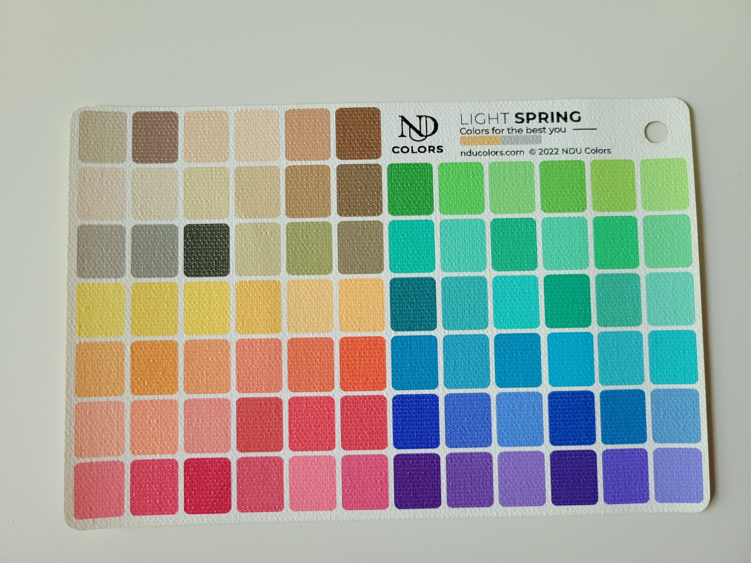 Seasonal Color Palette Card Light Spring