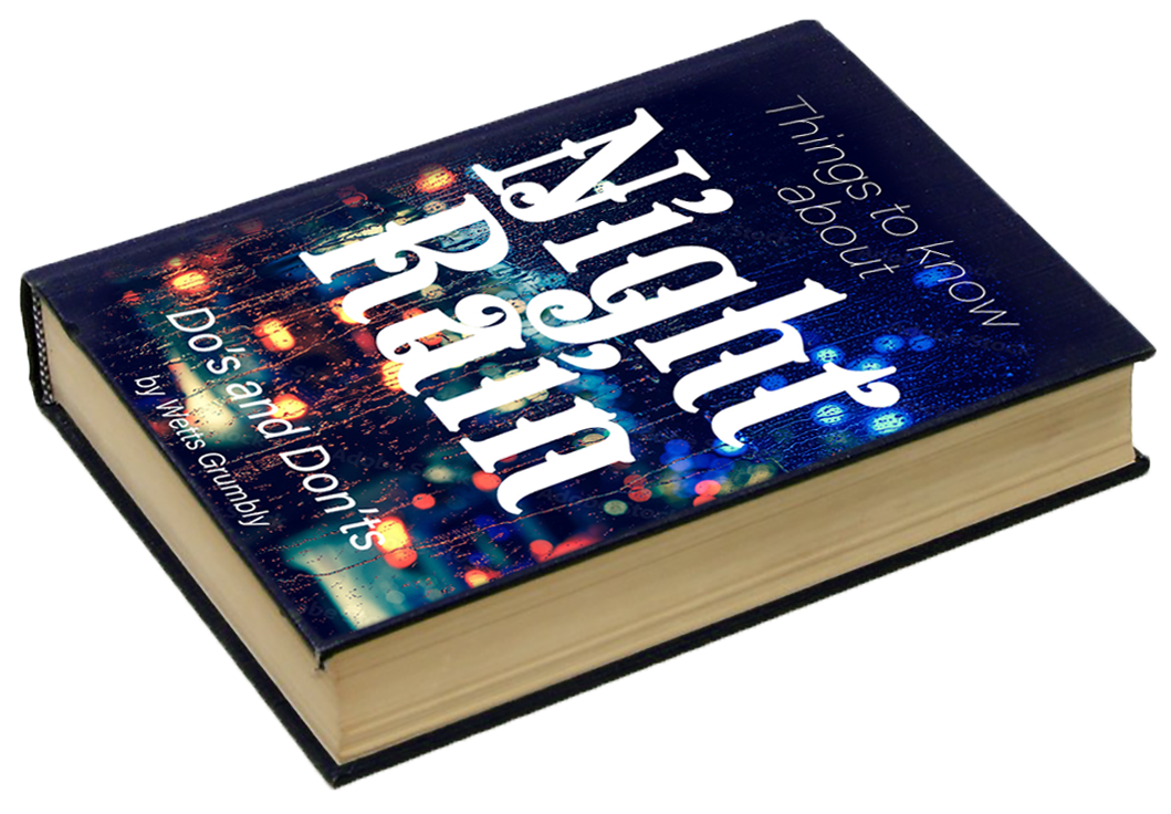 Book titled 'Night School Guide to How to Think About It' by Vents Gundy, with a cover showing blurred city lights at night.