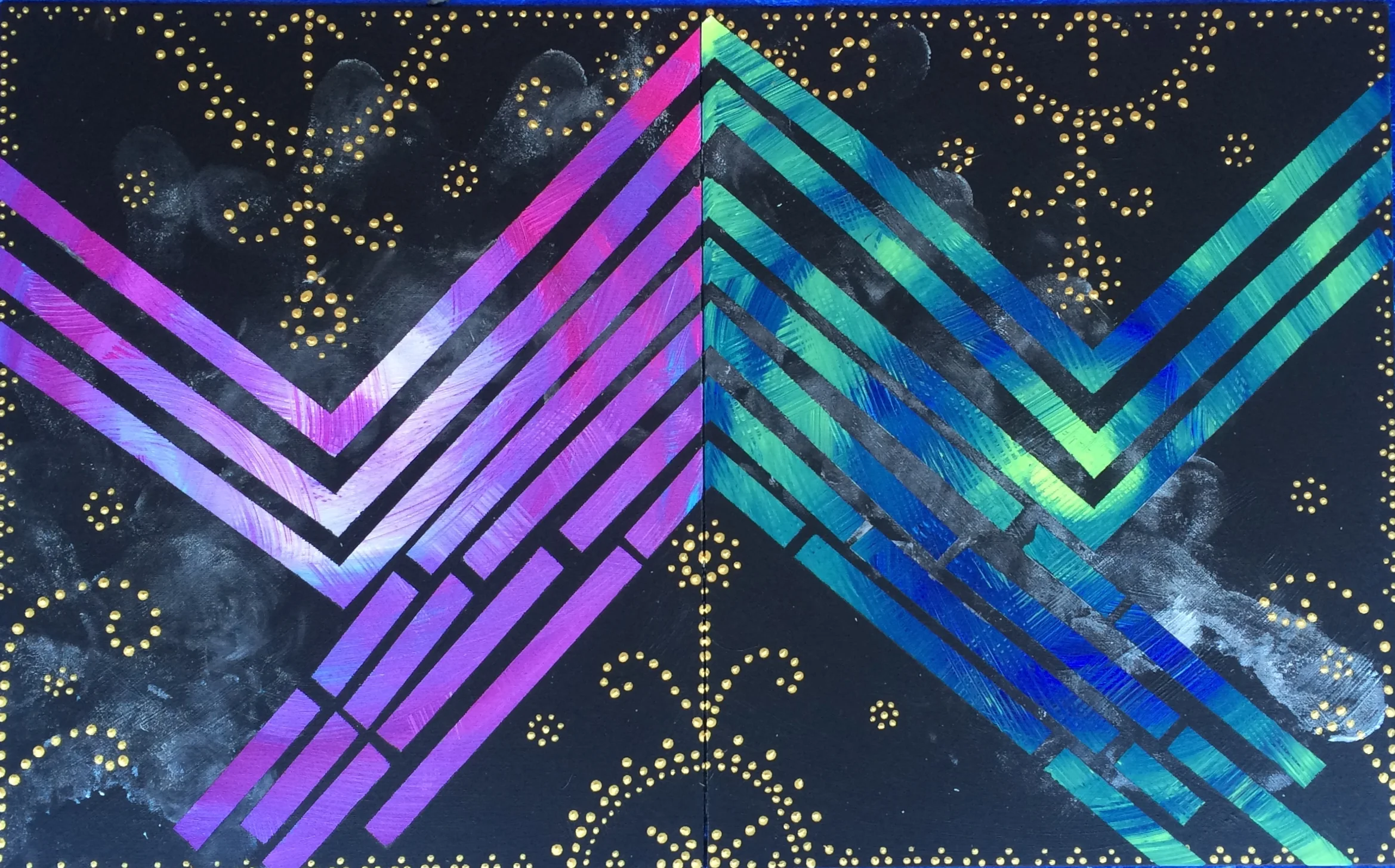 "60/60", acrylic on panels, 2015