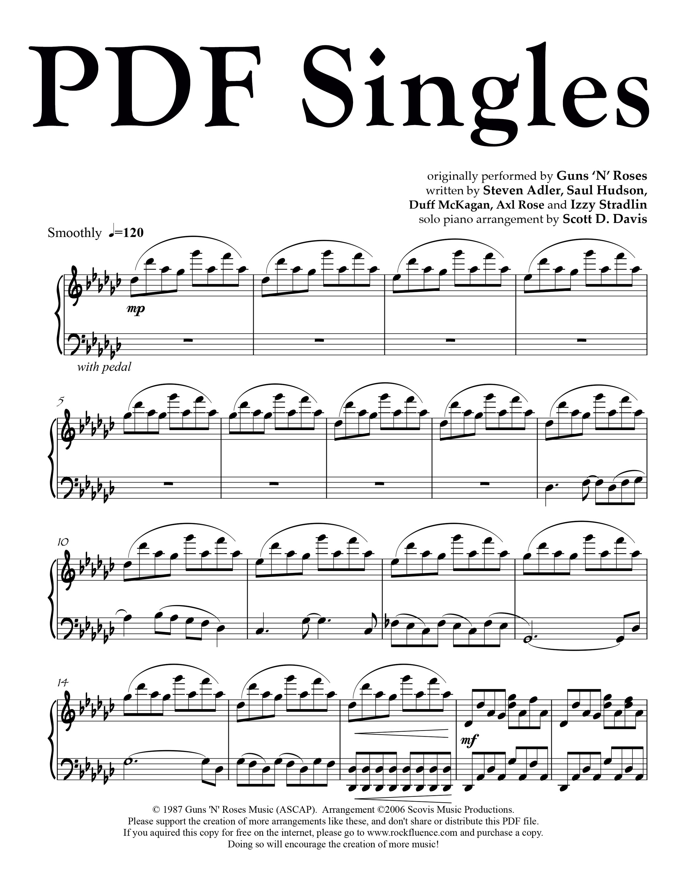 Sheet Music Single PDF Downloads