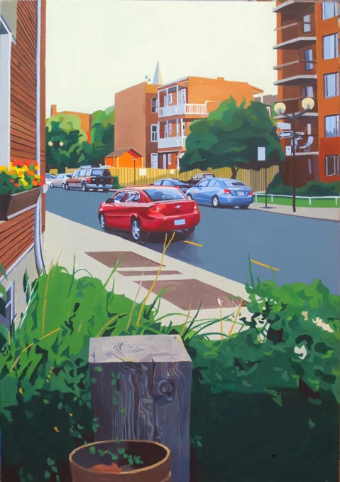 Briand st. 2013 Flashe on panel 63.4 x 48.4 cm