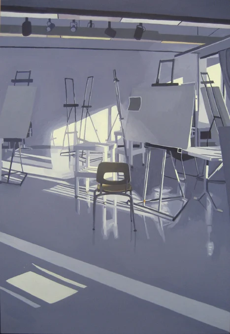 Classroom 2007 Flashe on panel 51.5 x 34.5 cm