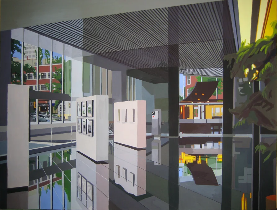 Collection, Banques Nationale 2007 Flashe on panel 68.5 x 51 cm