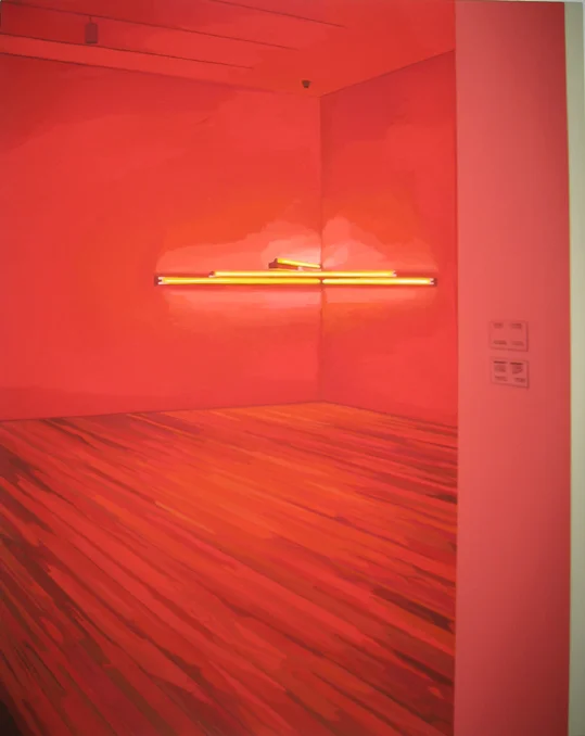 Dan Flavin (National Gallery of Canada, Ottawa) 2007 Flashe on panel 54.5 x 42 cm