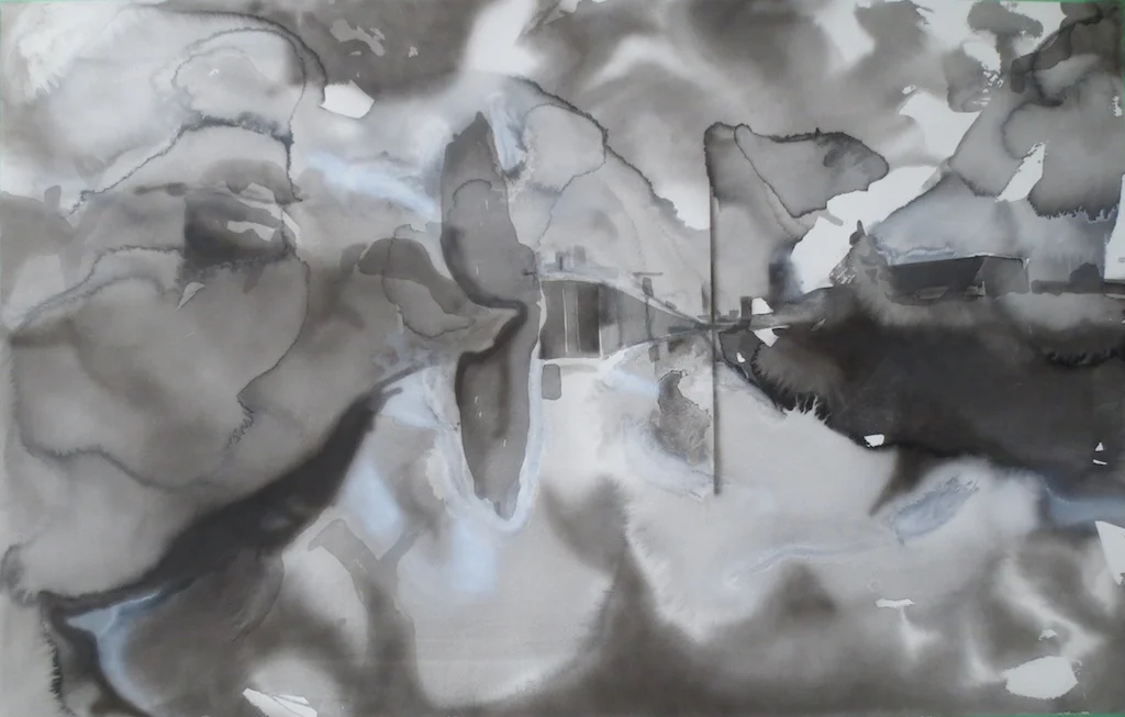 Untitled (Viaduct) 2013 Ink on Paper 66 x 102 cm
