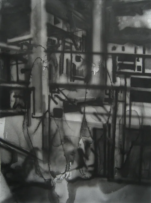 Scaffold 1 2010 Ink on Paper 76 x 56 cm