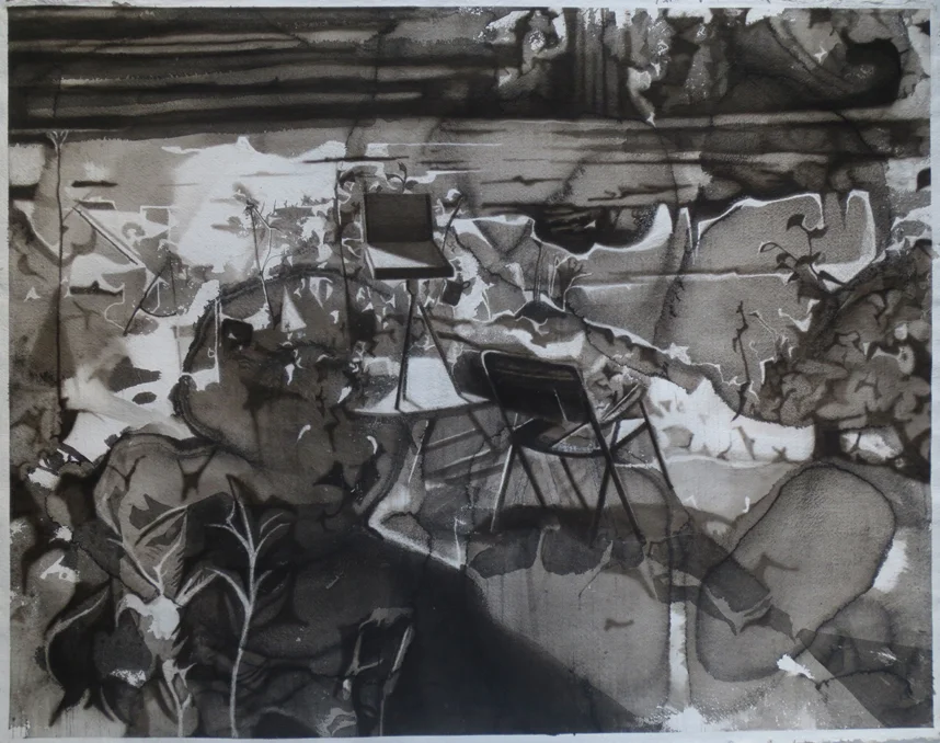 Lake 2014 Ink on Paper 121.92 x 152.4 cm