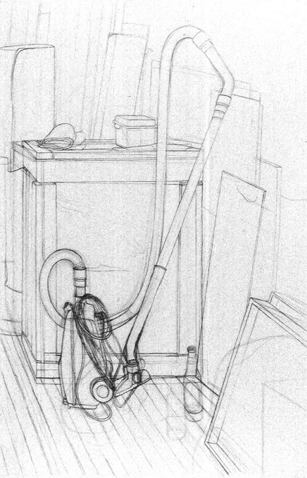 Vacuum Cleaner 2002 Pencil on Paper 130 x 86 cm