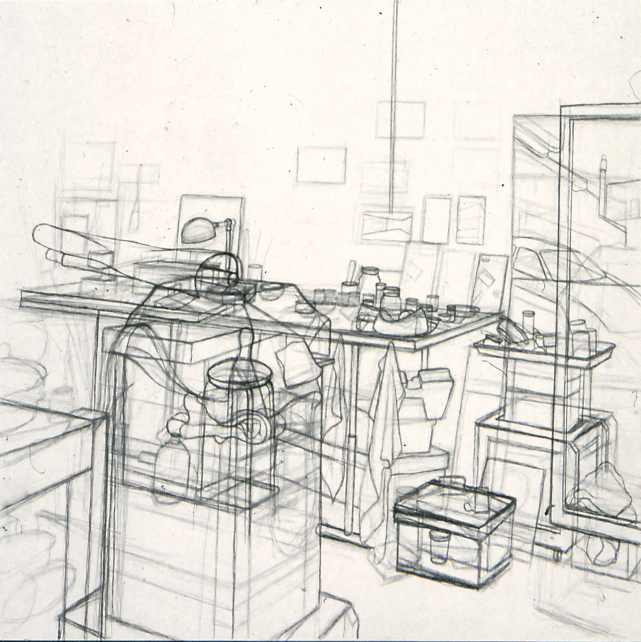 Studio 2001 Pencil on Paper 61 x 61 cm